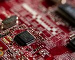 semiconductor microchip closeup — financial news