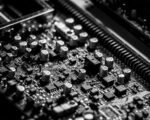 semiconductor microchip close up — financial news
