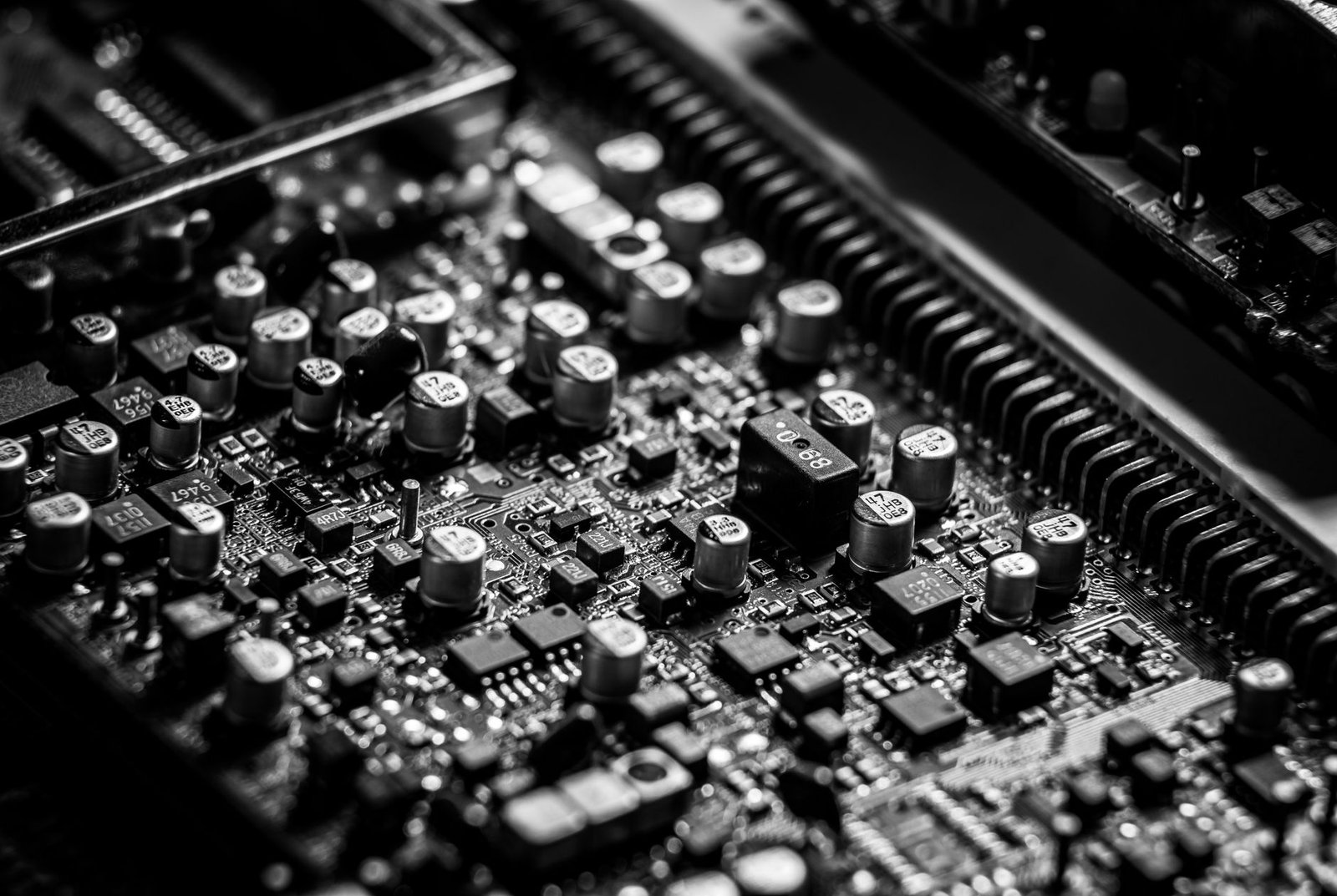 semiconductor microchip close up — financial news