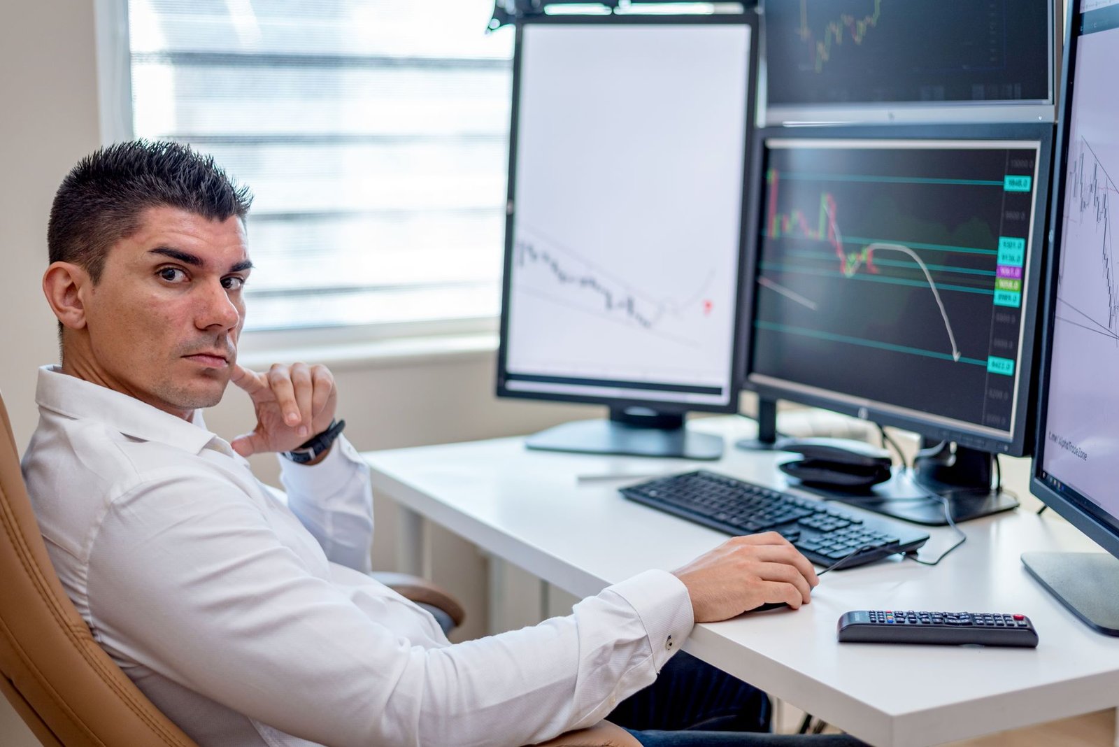 stock market screens — financial news