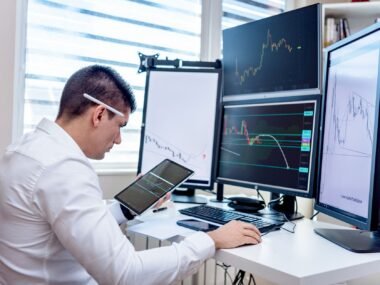 stock market screens — financial news