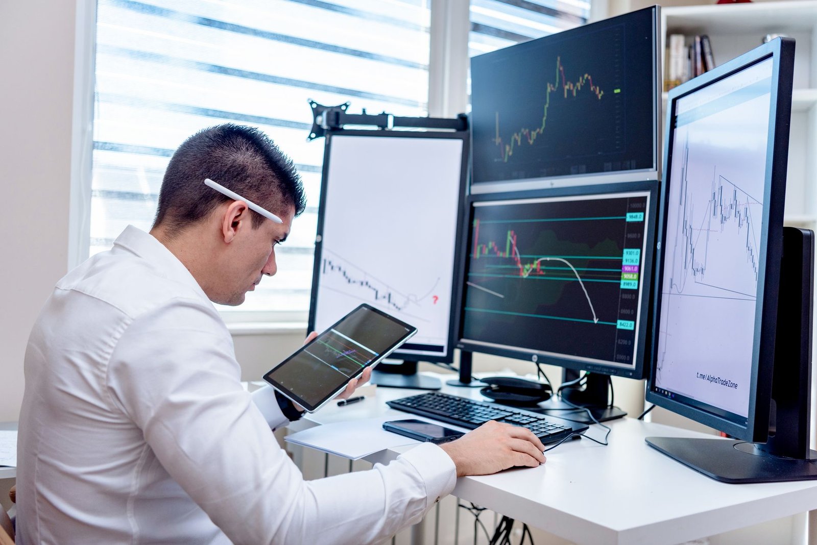 stock market screens — financial news