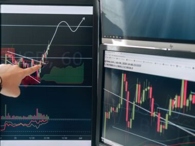 stock market screens — financial news
