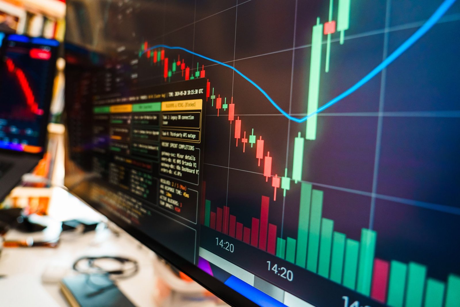 stock exchange trading floor — financial news