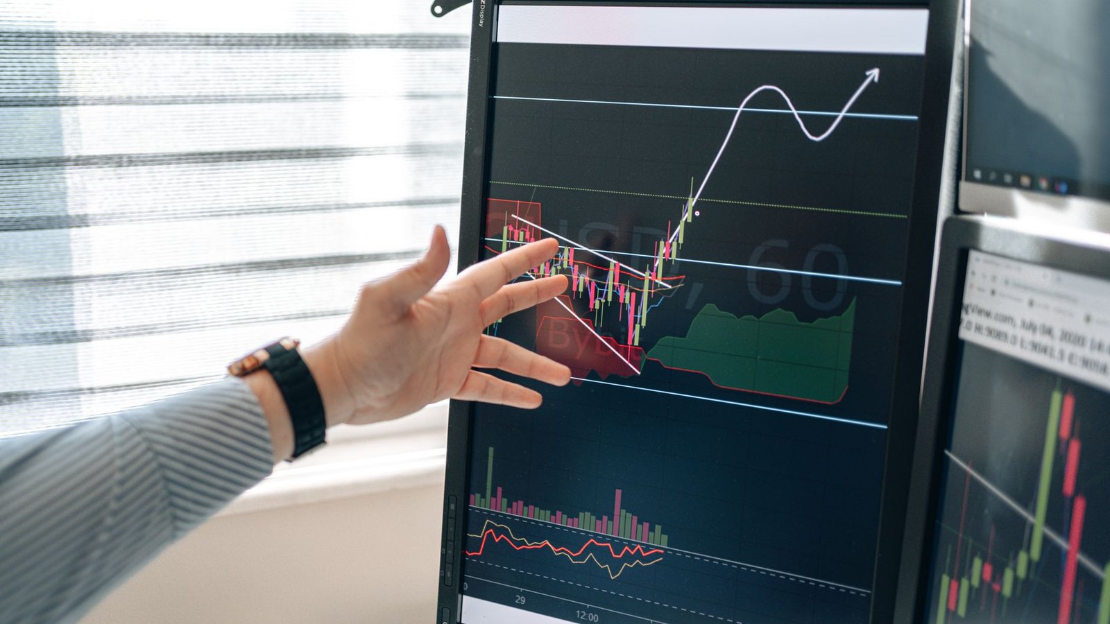 stock market screens — financial news