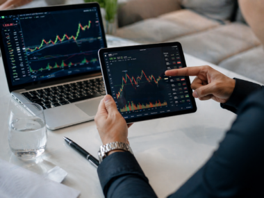 stock market screens — financial news