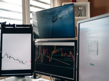 stock market screens — financial news
