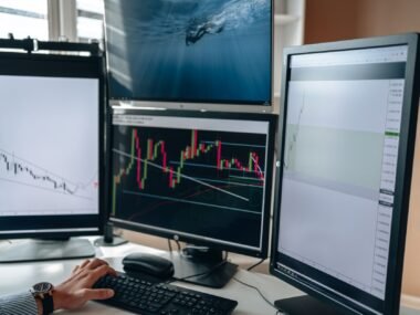 stock market screens — financial news