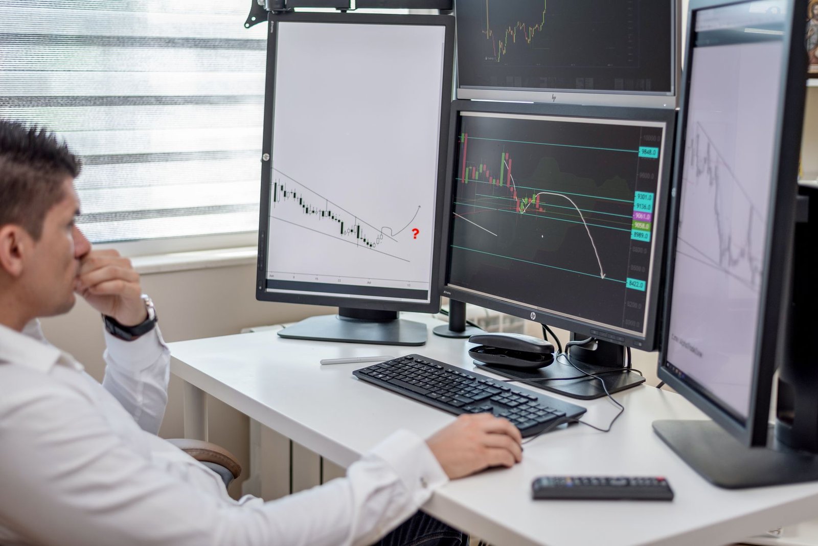stock market screens — financial news