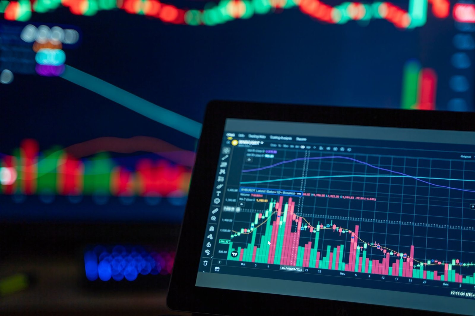 cryptocurrency trading screens — financial news