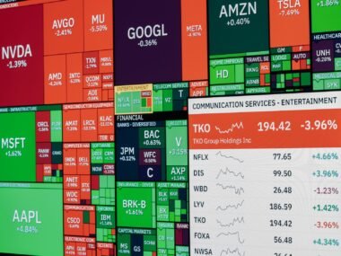 stock exchange trading floor — financial news