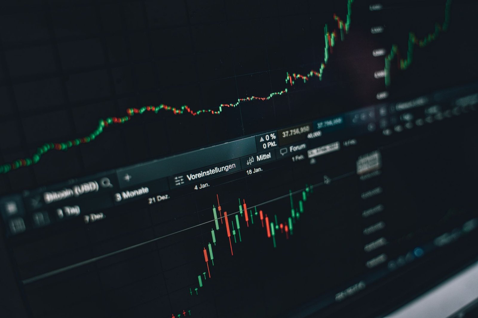 stock market screens — financial news