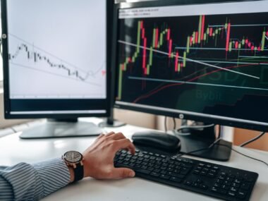 stock market screens — financial news