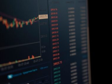 stock market trading screens — financial news