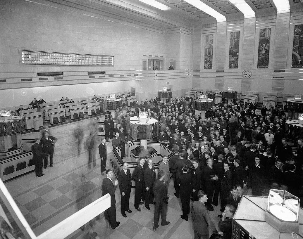 stock exchange trading floor — financial news