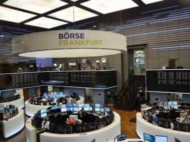 stock exchange trading floor — financial news