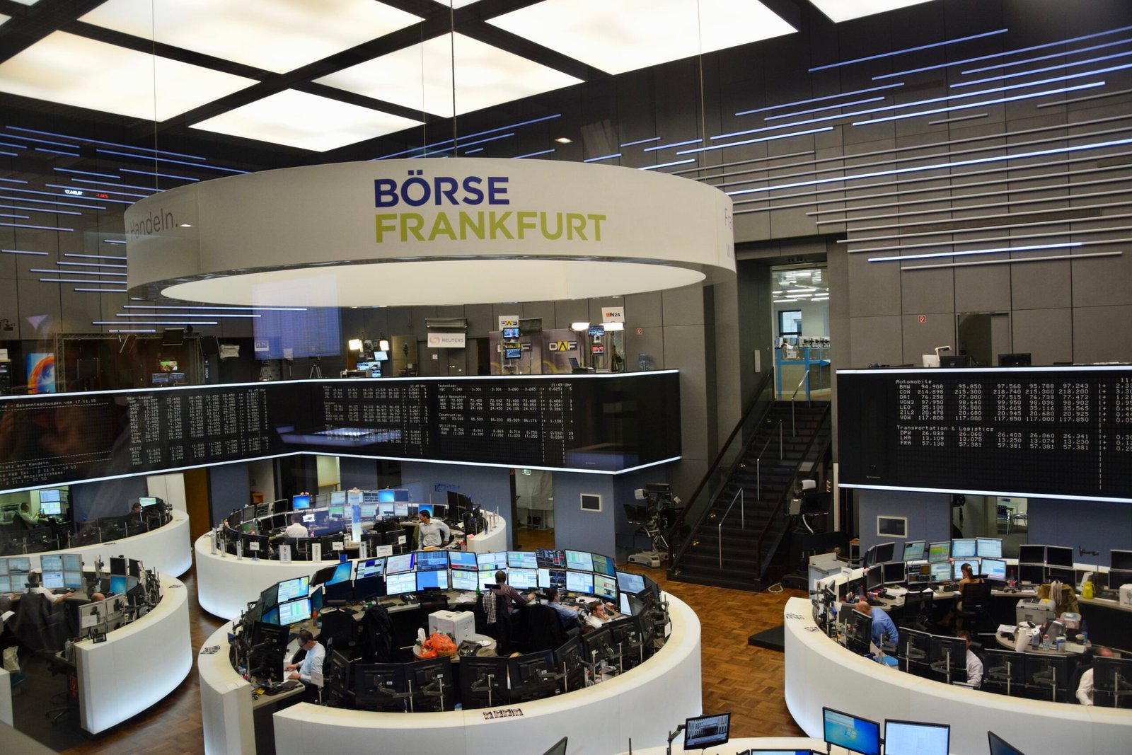 stock exchange trading floor — financial news