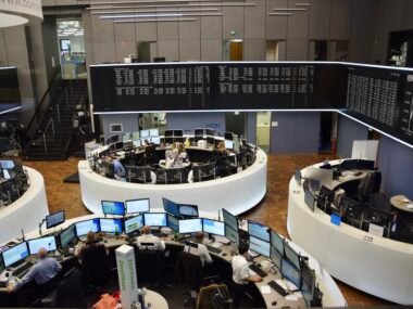 stock exchange trading floor — financial news