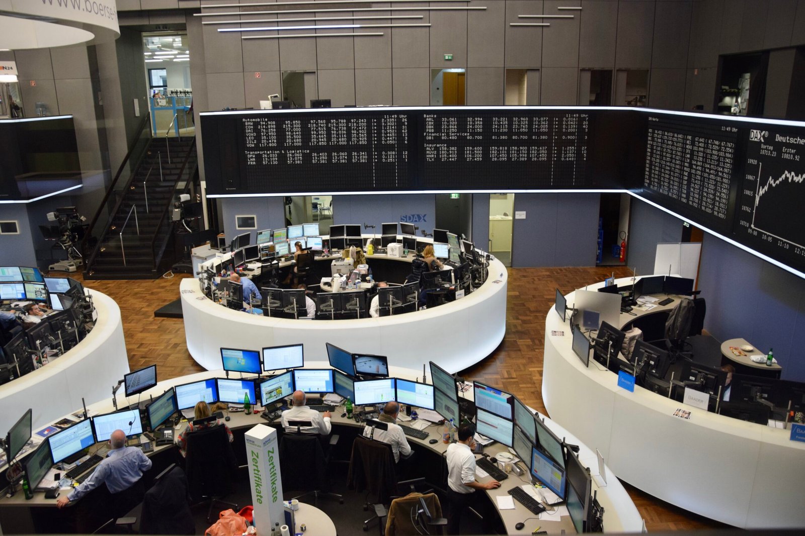 stock exchange trading floor — financial news