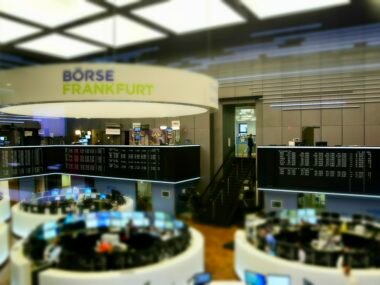 stock exchange trading floor — financial news