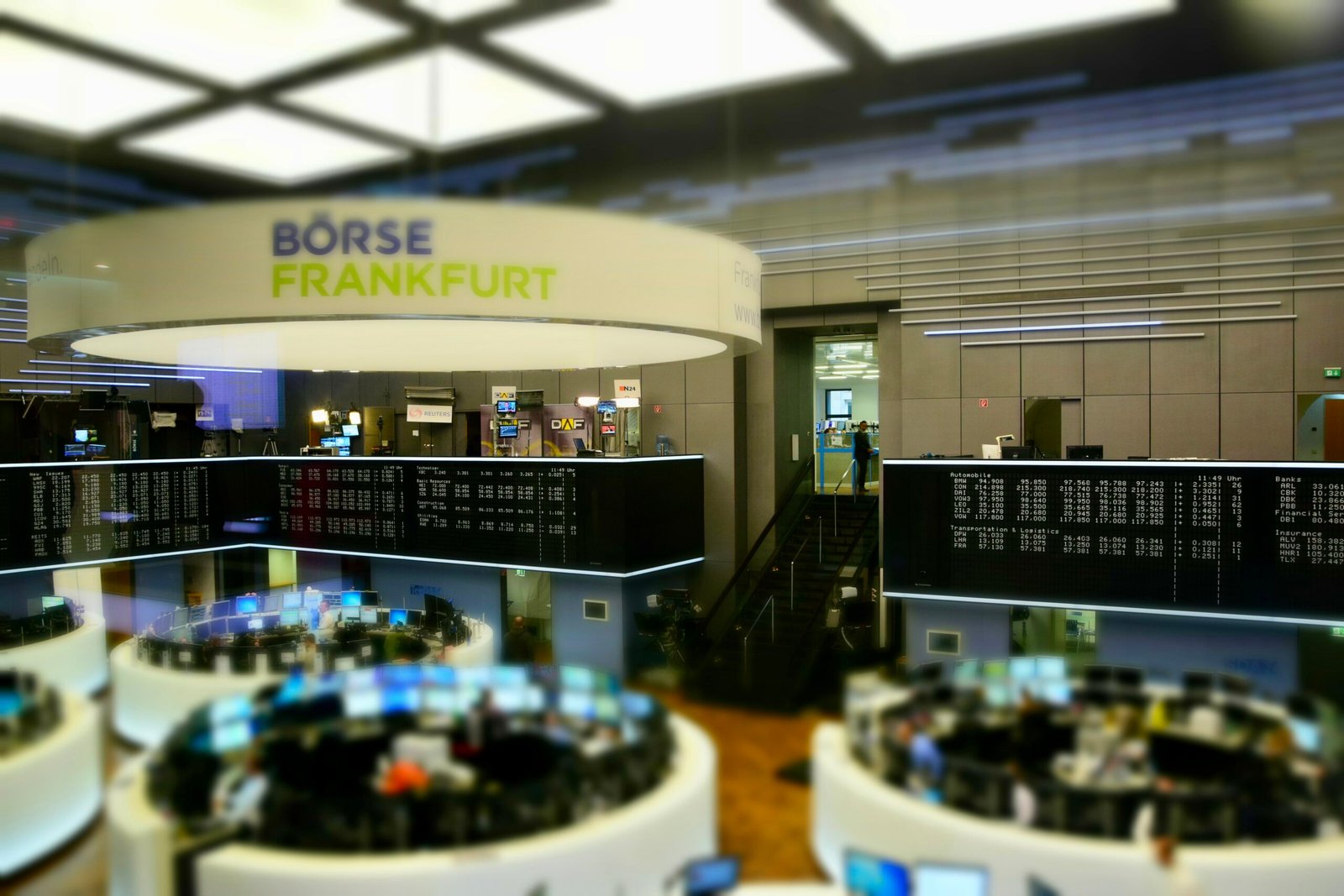 stock exchange trading floor — financial news